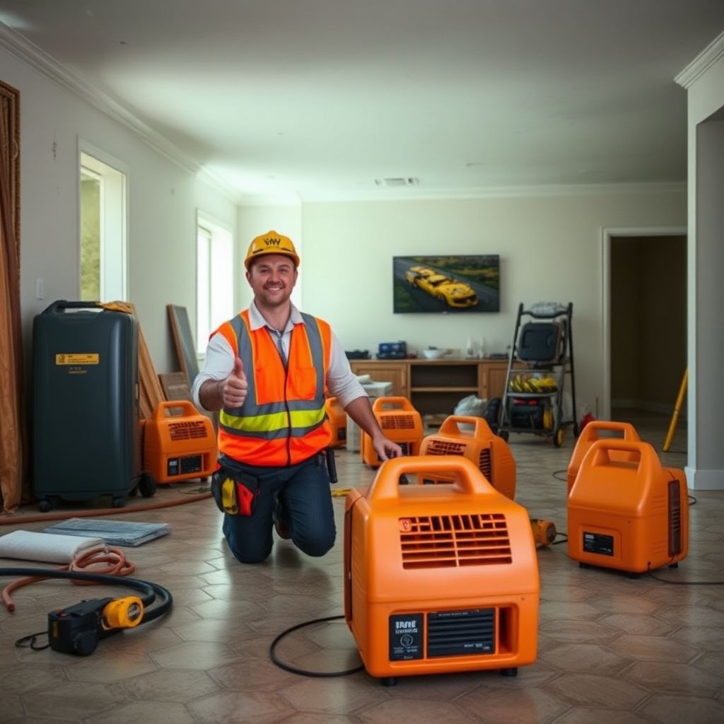 A technician using an infrared camera to detect hidden moisture behind a stucco wall in a Doral residence.